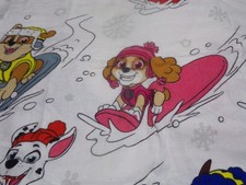 Nickelodeon Paw Patrol TWIN Flat Sheet and Pillowcase pups snowboard 100 Cotton