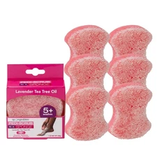 Spongables Pedi Scrub Foot Exfoliating 5+ Wash 6 Count (Pack of 1), 6 