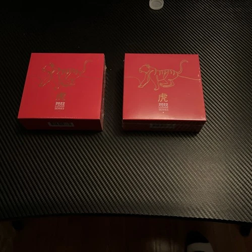 2022 Australia Lunar Year of Tiger $5 silver proof domed coin SEALED APMEX Tag