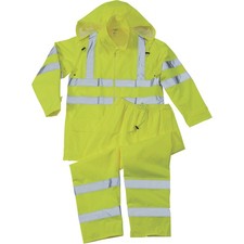 Forester Men's Class 3 High Visibility Rain Suit, Lime, 3XL, Model 7252G-3X
