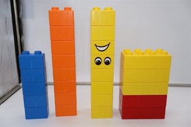 Lego Duplo Quatro 5357 Bucket - Large Chunky Bricks Compete W/Container Tub