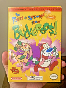 The Ren & Stimpy Show: Buckaroo$ NES Original Poster Authentic Tested & Working