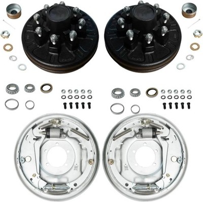 7K Trailer Brake & Drum Kit 12''x2'' Hydraulic Free Backing 9/16''-18 Studs 8 Lug