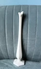 Vintage Westmoreland Milk Glass Paneled Swung Bud Vase,12 1/2 ins tall
