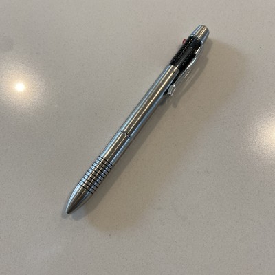 NOS Pilot 2+1 Midy Multi Function Pen Mechanical Pencil Etched Stainless Steel