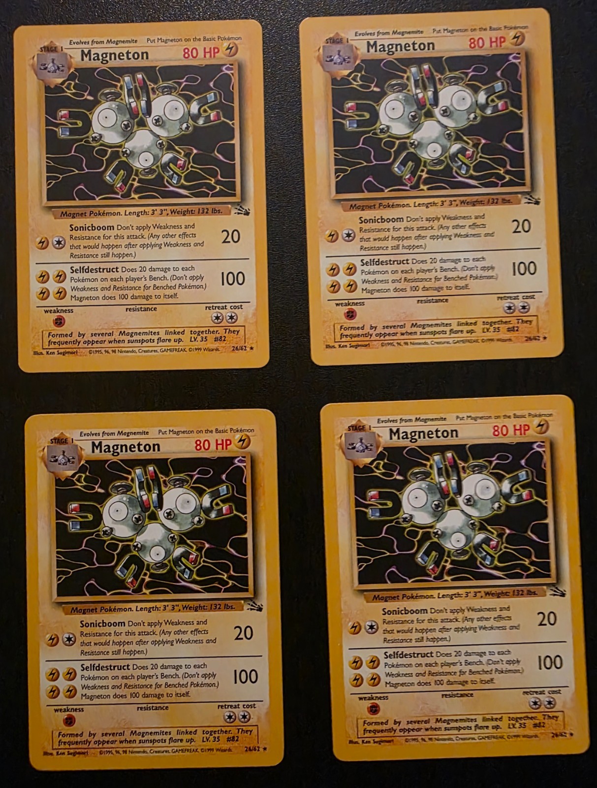 1999 Pokemon Fossil #26 Magneton LP