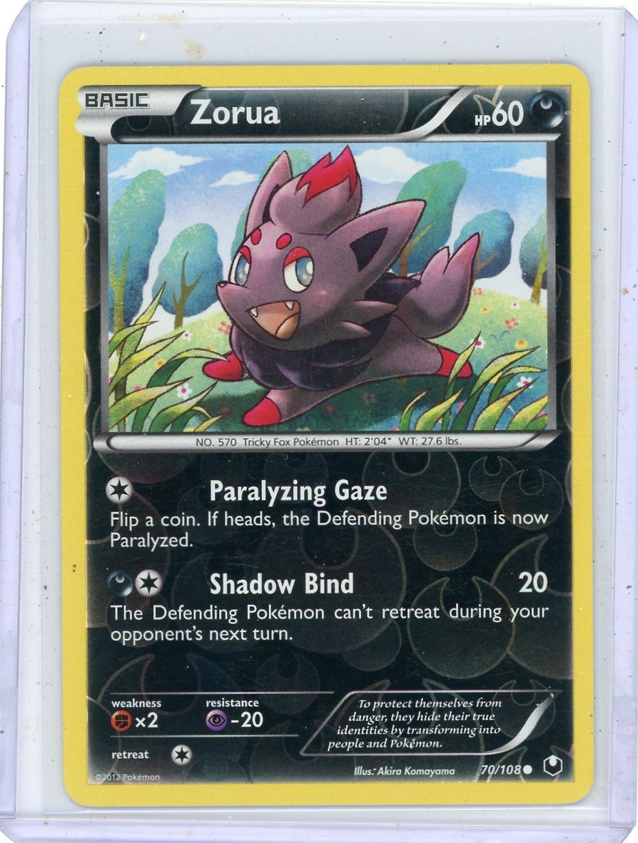 Zorua 70/108 Dark Explorers Reverse Holo - Pokemon Card LP
