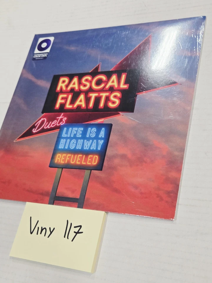 Rascal Flatts Vinyl Duets Life Is A Highway Refueled Transparent Blue LP Country - Image 3 of 4