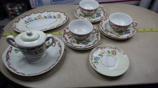 Vintage Made In Japan Tea Set Pieces Saucers Cups Sugar Serving