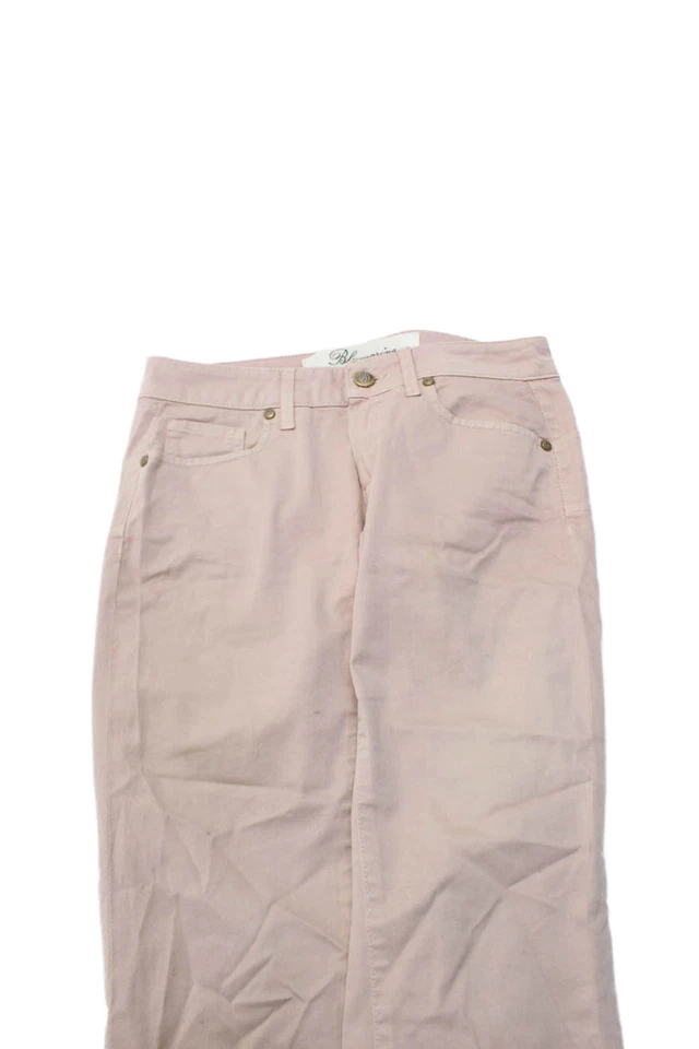 Calça Capri Blumarine Feminina Algodão Cintura Média Frente Plana Rosa Tamanho 40 - Imagem 2 de 4