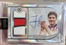 2024-25 Topps Dynasty UEFA Champions League JULIAN ALVAREZ Match-Worn Patch Auto