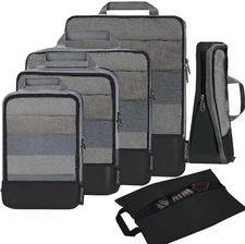 BAGAIL 4 Set/6 Set/8 Set Compression Packing Cubes Travel Accessories Expandable