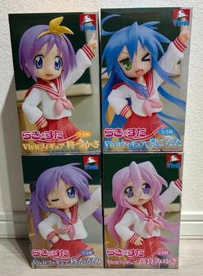 Lucky Star Vivit Figure Set of 4 Konata Kagami Tsukasa Miyuki Japan