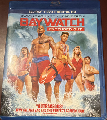 Paramount Baywatch Blu-ray DVD Extended Cut Comedy Region A Dwayne Johnson