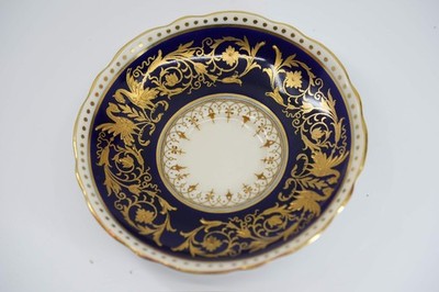 Vintage Aynsley Seville Blue Bone China Untertasse Kobaltblau Vergoldet England