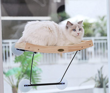 Cat Window Perch Sisal Scratcher 2 in 1, Cat Hammock for Window Seat with Solid