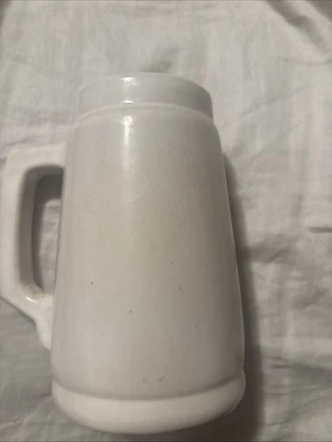 Frankoma Pottery Beer Mug White Glaze