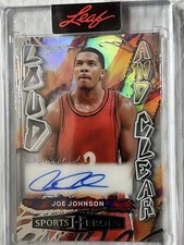 2026 Leaf Sports Heroes JOE JOHNSON Loud And Clear Acetate Holo Auto 7/8 SSP