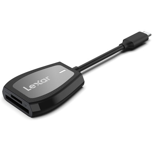 Lexar Pro USB-C czytnik dwugniazdowy (LRW470U-RNHNU) + pakiet pamięci 64 GB - Zdjęcie 7 z 11