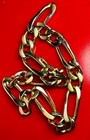 18K Solid Gold Figaro Bracelet 29.487 Grams 9" Hallmarked 6.7mm Hidden Clasp — photo 5