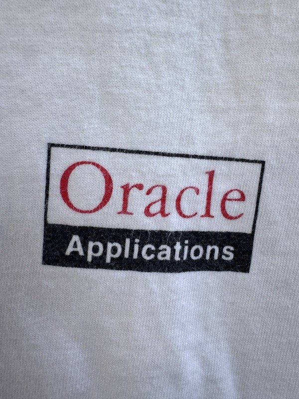 Vintage 90s Oracle T-Shirt BOXY Large Computer Software Promo Tee Grunge XL