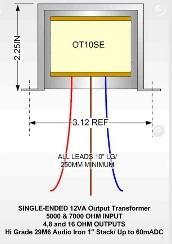 OT10SE Single Ended Output Transformer 12VA 5K,7Kohm:4/8/16 60mA - Image 4 of 4