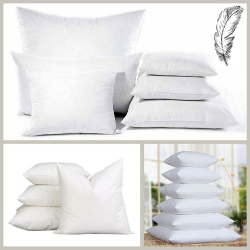 Luxury Duck Feather or Hollowfibre Cushion Pads Inserts Deep Filling Inner Sizes - Picture 2 of 49