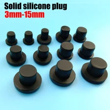 3mm-14mm Rubber Plug Black Silicone Plugs Rubber Caps Solid Dust Hole Plugs