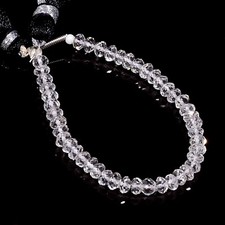 Natural White Zircon Gemstone Rondelle Faceted Beads 4X4X3 mm Strand 4" E-2435