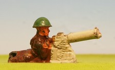 VINTAGE MANOIL - DIMESTORE - LEAD TOY SOLDIERS US TROOP - MACHINE GUNNER - 302