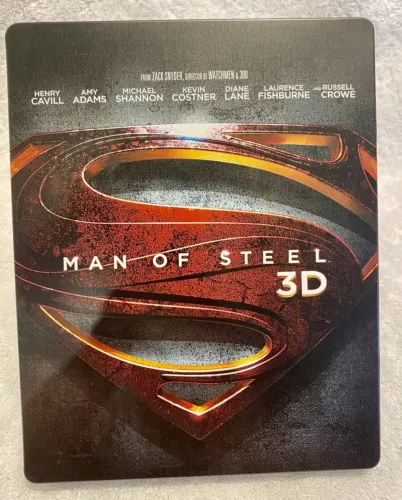 DC Man of Steel 3D SteelBook (Blu-ray + Blu-ray 3D, 2013) German Import
