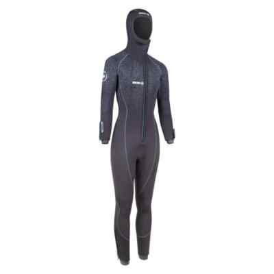 Scuba Wetsuit - BEUCHAT FOCEA COMFORT 6 WOMENS 7MM WITH HOOD - Size Large