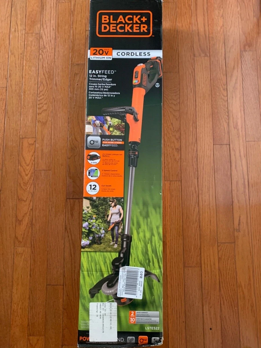 BLACK+DECKER 20-Volt Cordless String Trimmer/Edger 2.0 AH