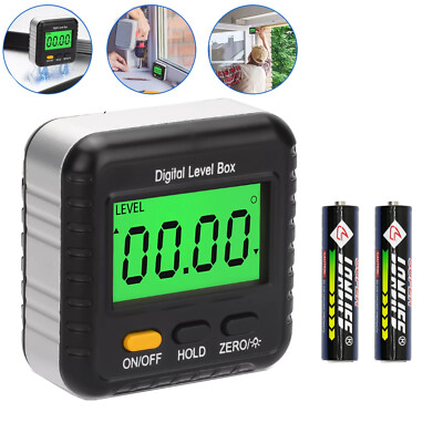 Magnetic Digital Level Box LCD Angle Finder Protractor Inclinometer Bevel Gauge