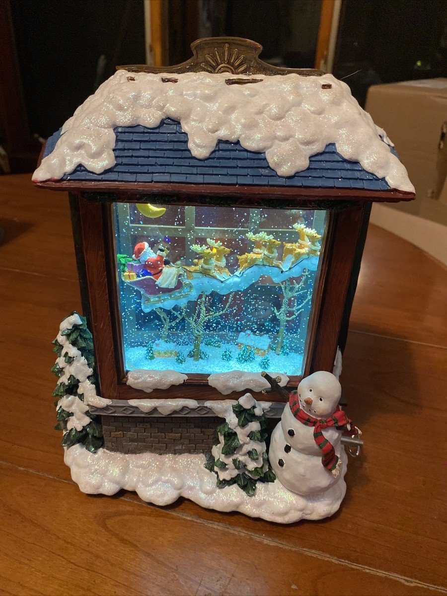 Kirkland Signature Musical Windowpane Water Globe Christmas Snow 