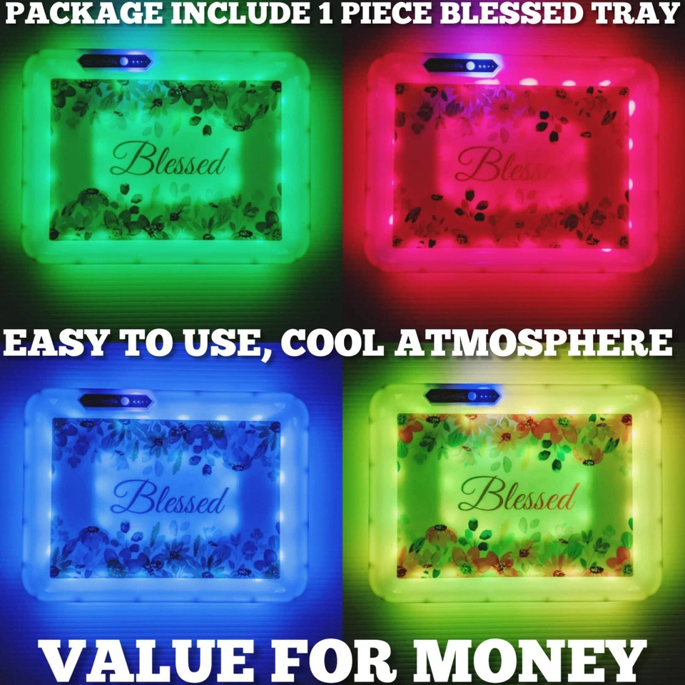 LED Serving Trays for Party Trays for Multi Purpose Use Serving in Night Time - Image 2 of 4