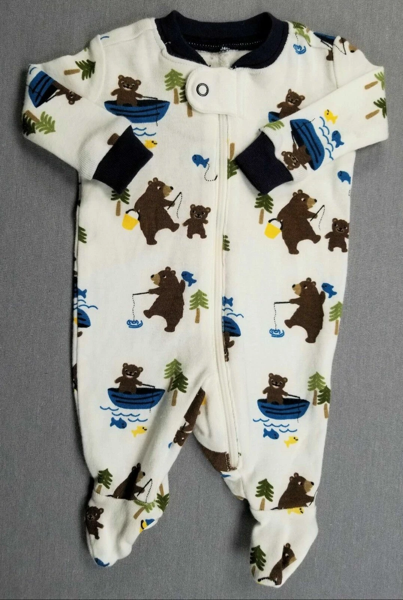Baby Boy Clothes Gymboree Preemie To 5Lbs Bear Hugs Footed Outfit