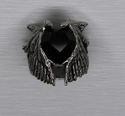 Blackheart Ring Size 12 Alchemy Gothic English Pewter Vintage 2002