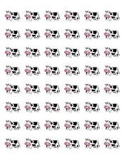 48 CUTE FARM COW ENVELOPE SEALS LABELS STICKERS 1.2" ROUND
