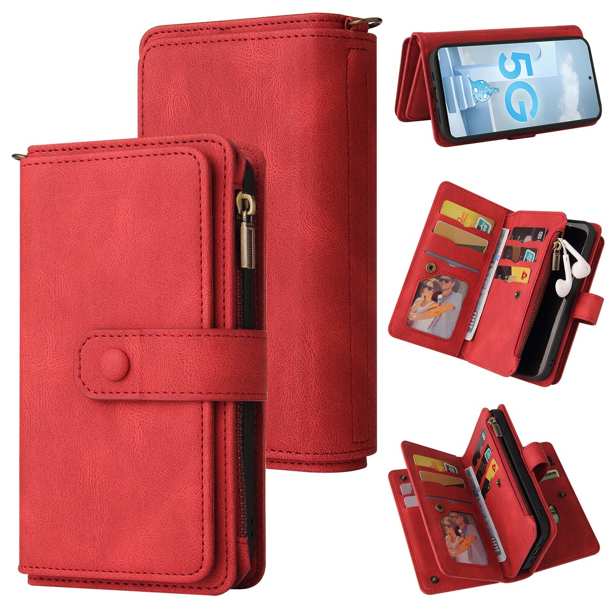 Luxury PU Leather Flip Wallet Case For OPPO A93, A74, A94, A72 - Zipper, Card Pockets Cell Phone Leather Cases & Covers Luxury PU Leather Flip Wallet Case For OPPO A93, A74, A94, A72 - Zipper, Card Pockets Cell Phone Leather Cases & Covers