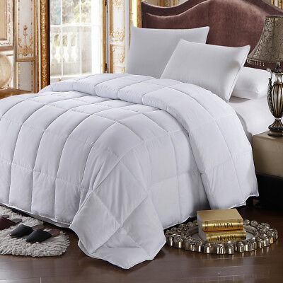 All Season White Goose Down Feather Comforter Cotton