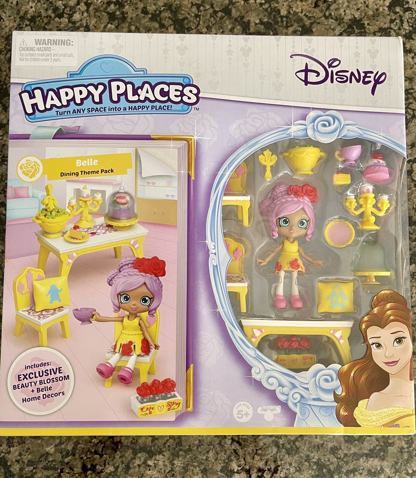 Disney Shopkins Happy Places Belle Dining Theme Pack NIB