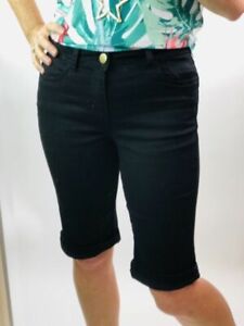 ladies knee length denim shorts