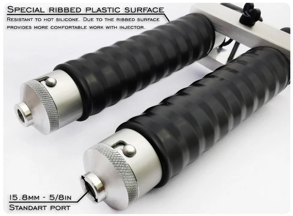 2x120 ml Dual Mixing Aluminium Injector Soft Bait Mold Fishing Plastisol Lure - Bild 4 von 4