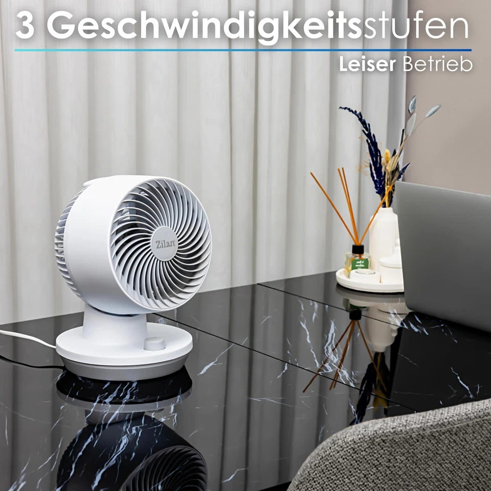 Tischventilator Ventilator Windmaschine Desk Fan Air Cooler Kleiner Ventilatorr - Bild 2 von 4