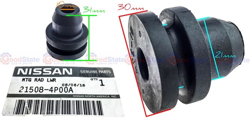 Genuine Nissan Patrol GU Y61 Navara D22 D40M Radiator Mount Rubber Bush Lower x2 - Picture 4 of 4