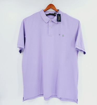 Polo Ralph Lauren Classics Purple Mens 3XLT Polo Shirt Soft Cotton Golf Pony NEW