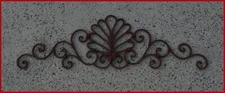 Iron Metal Wall Art Decor Pediment Indoor/Outdoor Garden 45"Lx 14" x 1 FREE SHIP