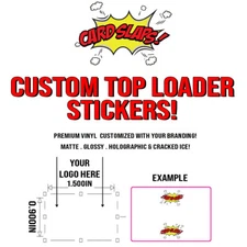 Custom Top Loader Stickers - 100 Stickers (.8" x 1.5") - See Details