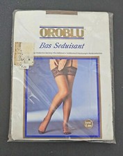 Oroblu Chic Up 15 Lace Top Sheer Lace top Hold Ups Matt Finish Black